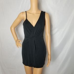 Tobi Black Elizabeth Asymmetrical Wrap Dress